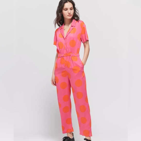 Lazy Oaf Pants - Lazy Oaf Daytrip Polka Jumpsuit
